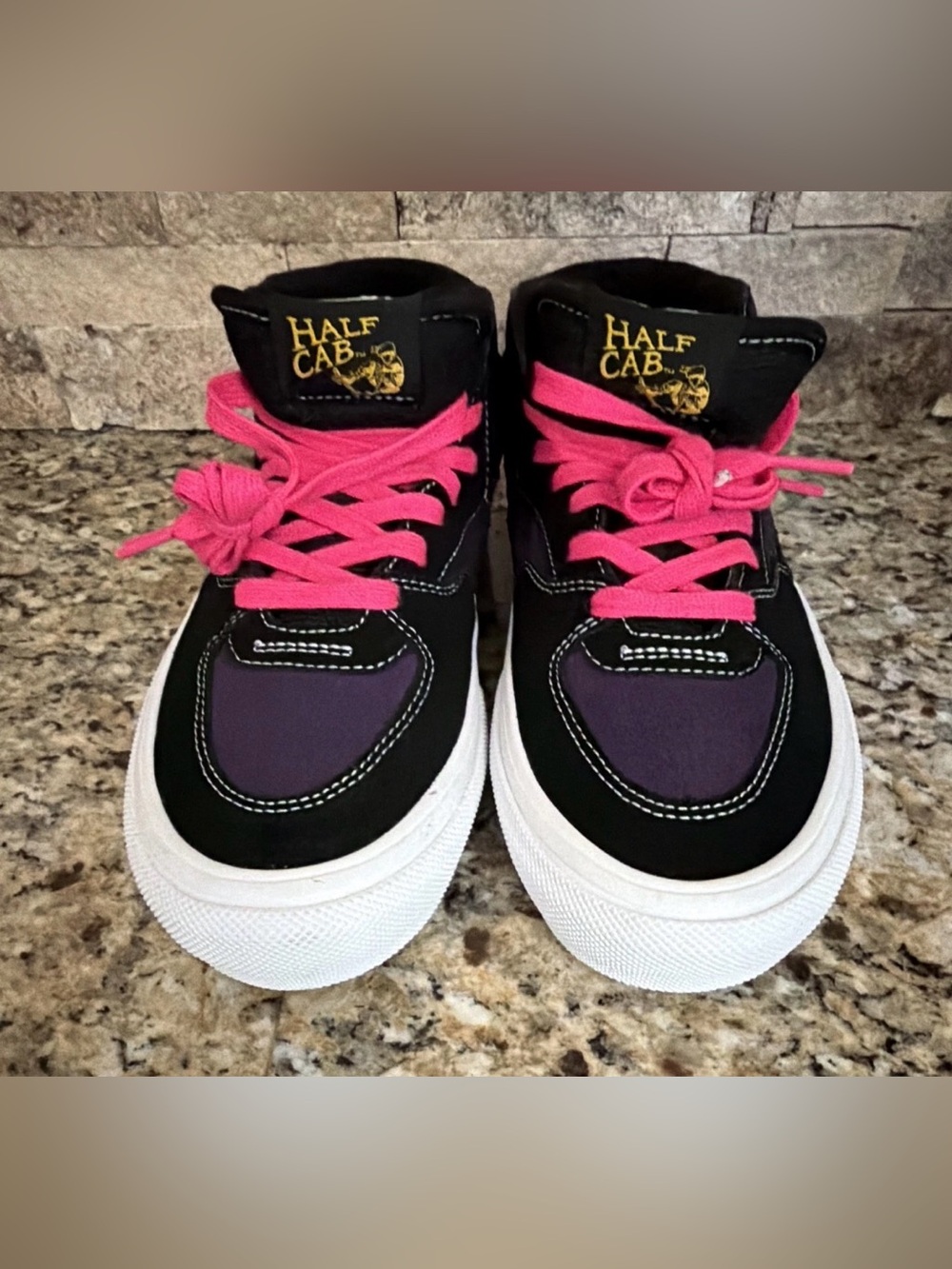 VANS Men's Half Cab Lace-Up Skate Shoes Black, US 7 Medium (D/M)